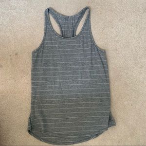 Lululemon Racerback Tank Top Gray White Size 6